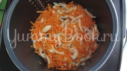 Рецепт гречки с грибами, куриной печенью и сердцами в мультиварке