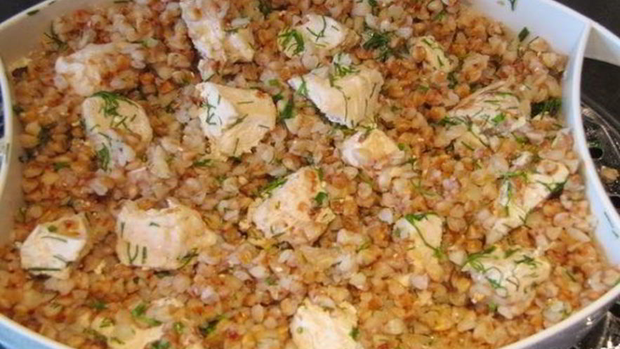 Рецепт гречки с куриным филе