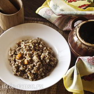 Рецепт Гречки с курицей в горшочке