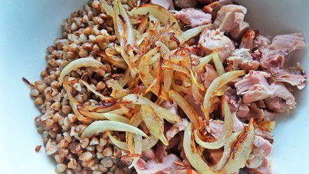 Рецепт гречки с курочкой под сыром