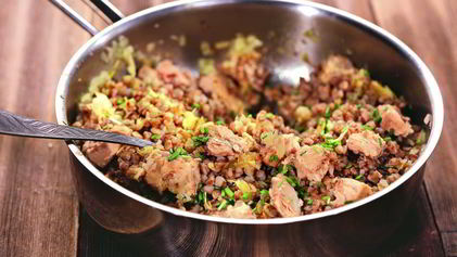 Рецепт Гречки с лососем