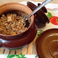 Рецепт Гречки с мясом в горшочках