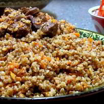 Рецепт Гречки с мясом в казане