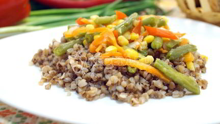 Рецепт Гречки с овощами и фасолью