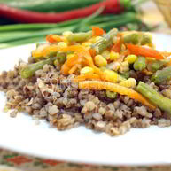 Рецепт Гречки с овощами и фасолью
