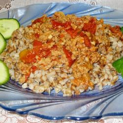Рецепт Гречки с соусом болоньезе