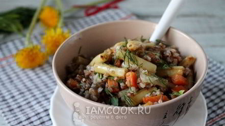 Рецепт гречки со стручковой фасолью