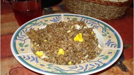 Рецепт гречневой каши с белыми грибами