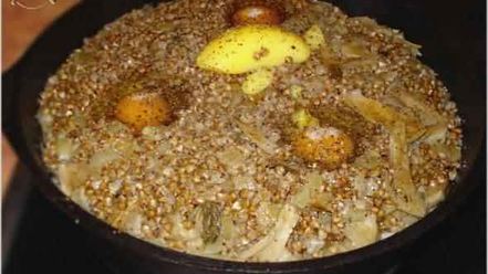 Рецепт гречневой каши с белыми грибами