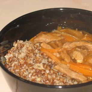 Рецепт Гречневой каши с мясной поджаркой