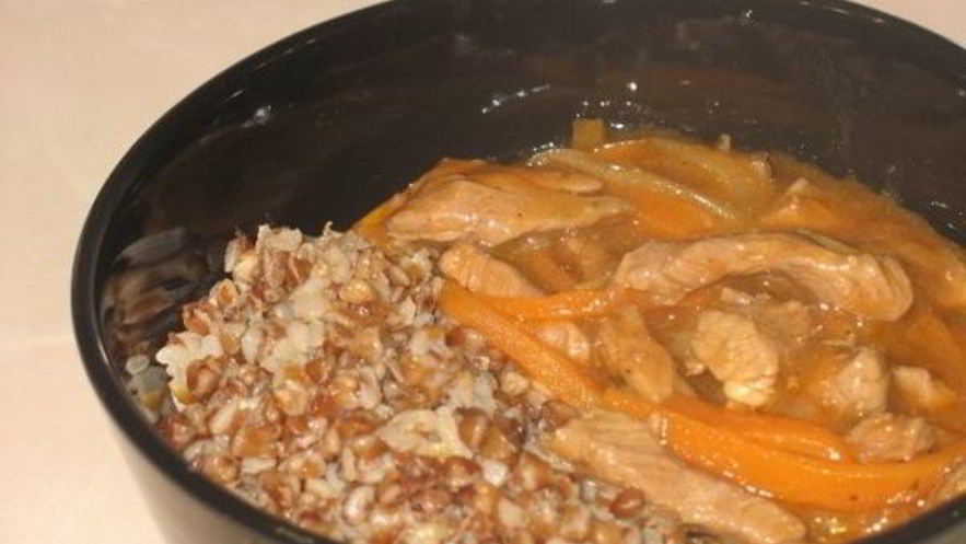 Рецепт гречневой каши с мясной поджаркой