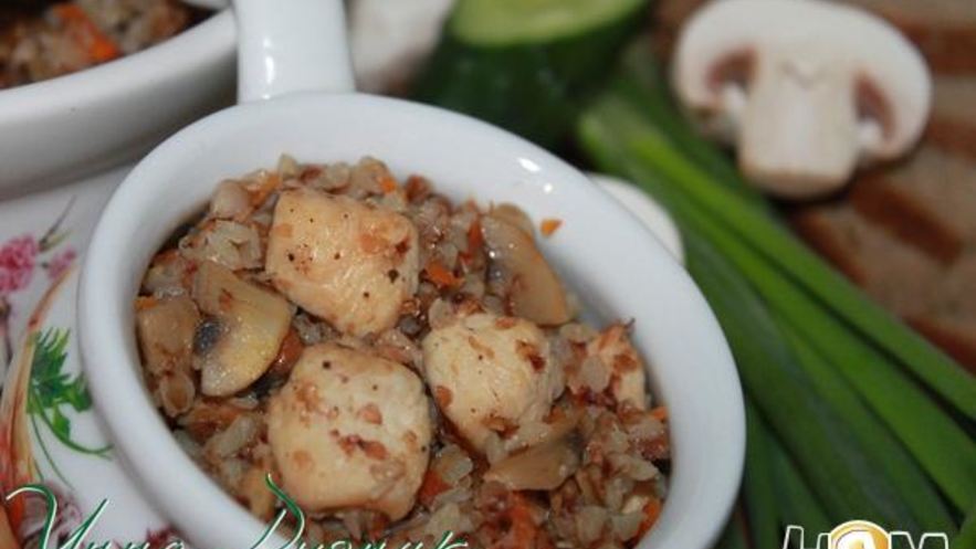 Рецепт гречневой каши с мясом и грибами в духовке