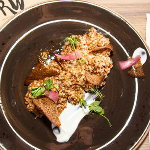 Рецепт Сливочной гречки с говяжьим языком