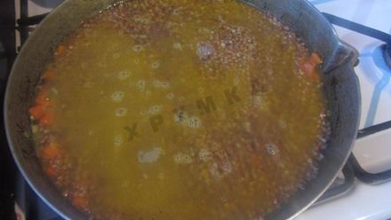 Рецепт тушеной гречневой каши с тыквой