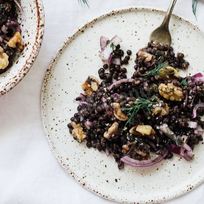 Рецепт Каши из черной чечевицы