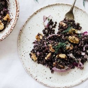 Рецепт Каши из черной чечевицы