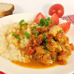 Рецепт Каши пшеничной со свининой