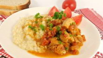 Рецепт каши пшеничной со свининой