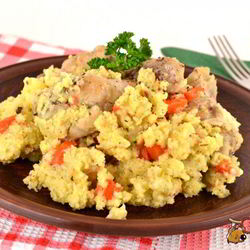 Рецепт Каши пшенной с куриными крылышками в мультиварке