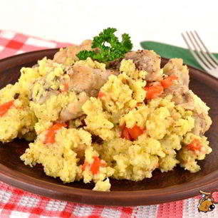 Рецепт Каши пшенной с куриными крылышками в мультиварке