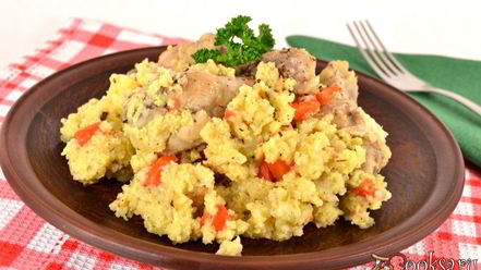 Рецепт каши пшенной с куриными крылышками в мультиварке