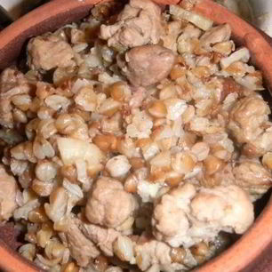 Рецепт Каши в горшочке со свининой