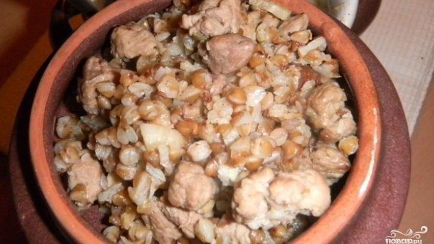 Рецепт каши в горшочке со свининой