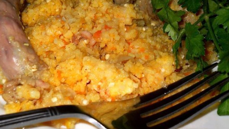 Рецепт каши кукурузной с мясом и овощами