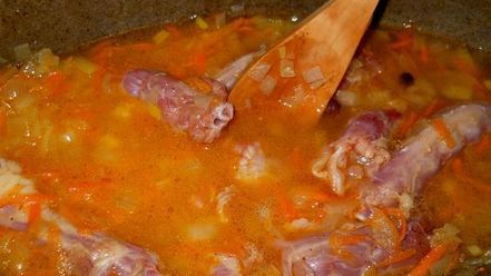 Рецепт каши кукурузной с мясом и овощами