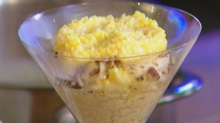 Рецепт кукурузной каши с маскарпоне, голубикой и орехами пекан