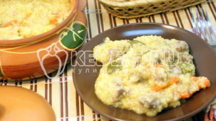 Рецепт кукурузной каши с мясом по-деревенски