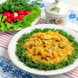 Рецепт Кукурузной каши с мясом в мультиварке