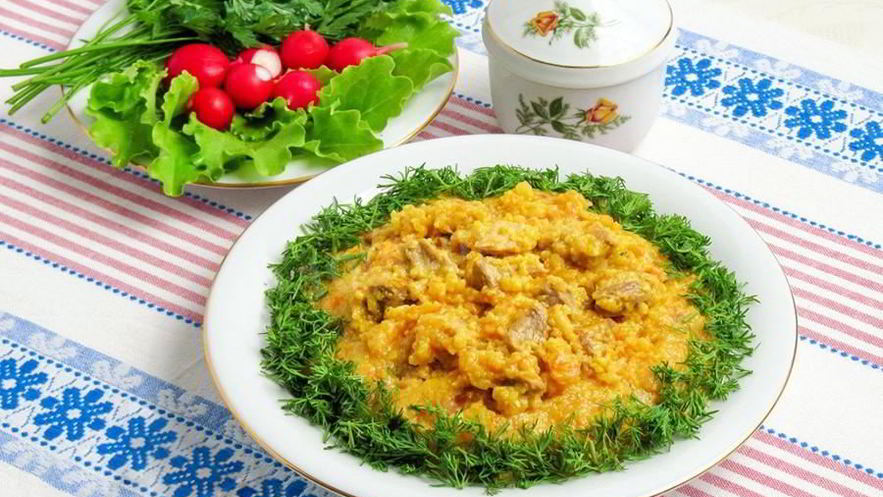 Рецепт кукурузной каши с мясом в мультиварке