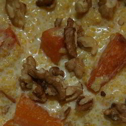 Рецепт Кукурузной каши с тыквой и грецкими орехами