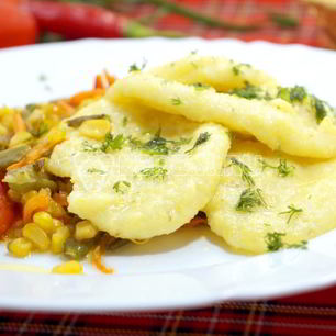 Рецепт Кукурузной поленты с овощами