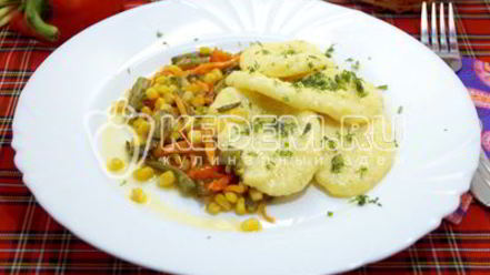 Рецепт кукурузной поленты с овощами