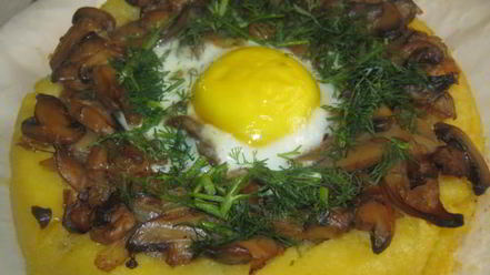 Рецепт мамалыги с грибами