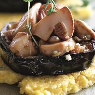 Рецепт Поленты с баклажанами и грибами