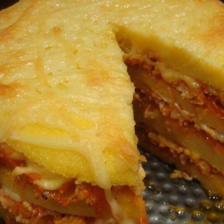 Рецепт Поленты с фаршем и сыром