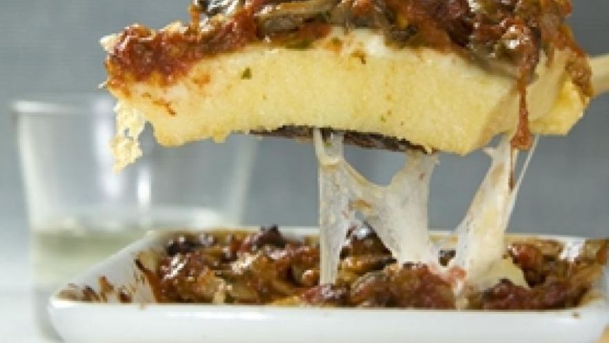 Рецепт поленты с грибами и шафраном