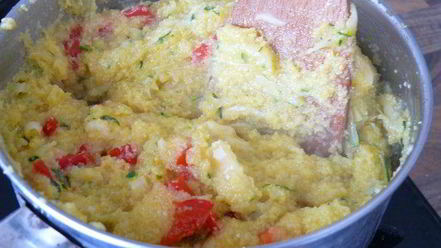 Рецепт поленты с кабачками