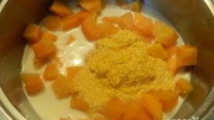 Рецепт тыквенно-кукурузной каша на молоке