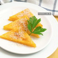 Рецепт Запеченной поленты с пармезаном