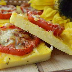 Рецепт Запеченной поленты с вялеными томатами и пармезаном