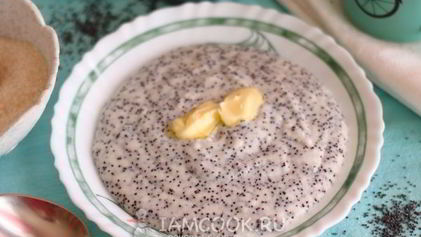 Рецепт Манной каши на молоке с маком