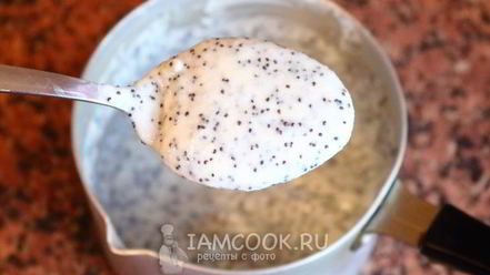 Рецепт манной каши на молоке с маком