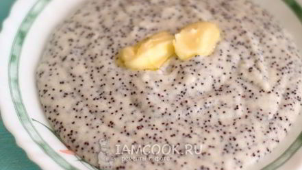 Рецепт манной каши на молоке с маком