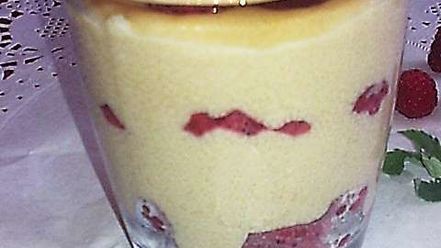 Рецепт манной каши на ряженом молоке с малиной