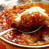 Рецепт Манной каши с карамелью и орехами