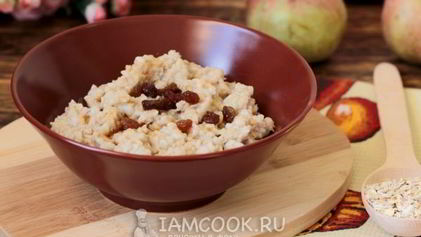 Рецепт Овсяной каши на воде